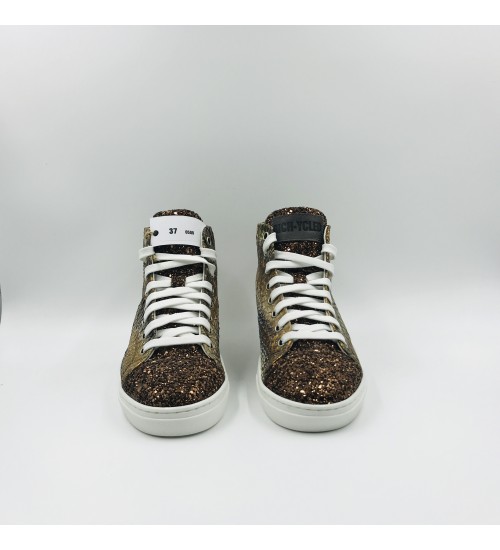 Handmade shoes snake skin and glitter